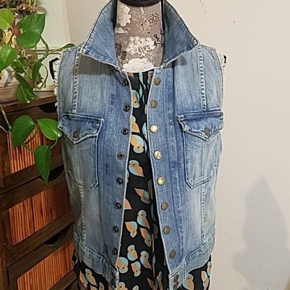 Current Elliott Sleeveless Snap Jacket Sz. S - Picture 2 of 8